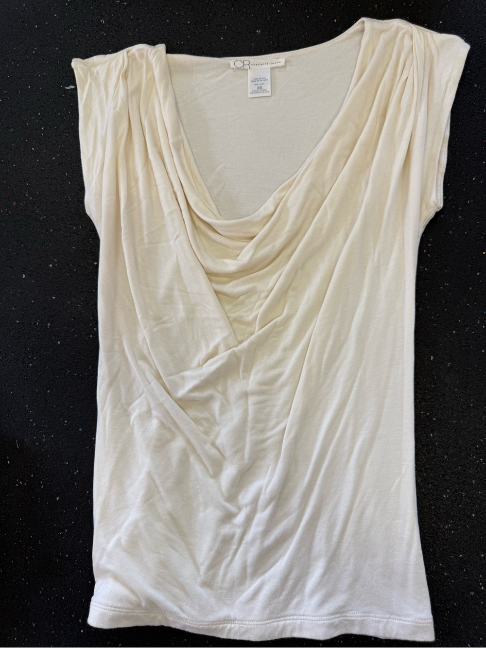 Charlotte Russe vintage draped neck top